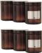 Merkloos Viva-Haushaltswaren 6 glazen potten 180 ml bruin