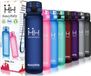 Unyqoos® Gourde de sport – étanche, sans BPA, Tritan, avec filtre à fruits, 500 ml, Bleu marine mat