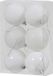 Othmar Decorations Christmas White Satin Combi - 6x kunststof kerstballen - 8 cm - wit