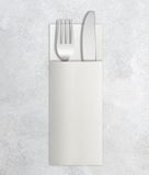 VelaHub Airlaid 50 Bestekservetten, hoogwaardig, wegwerpservetten, 32 x 40 cm, wit