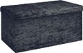 Intirilife Opvouwbare bank 76x38x38 cm zwart fluweel