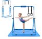 VEVOR Gymnastiekstang voor Kinderen met een Draagvermogen van 63,5 kg, Opvouwbare Gymnastiekstang met Mat, in Hoogte Verstelbare Gymnastiekstang voor Binnen- en Buitentraining, Trainingsapparatuur voor Gymnastiek voor Kinderen Thuis, Blauw