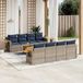 Maison Exclusive - Ensemble de meubles de jardin 9 pièces avec canapé et coussins, gris, en polyrotin