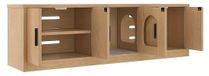 OEM Kattenbakmodule Kattenbakbox Kattenbakmodule Kattenhuis Aanpassing van de kattenbak Verborgen design Inbouwkast Opslagruimte Natuurlijk materiaal