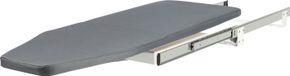 Table à repasser extensible - Montage en placard, pliable - Montage avec vis - Extensible - Adapté à un placard de 57x45x17 cm - Table à repasser : 80x29,5 cm - Gris clair