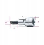 Beta Dop 1/2" Platte Schroevendraaier Bit Dop 1.2x8mm