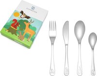 Zilverstad Kinderbestek 4-delig Bosdieren RVS 18/10