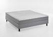 Atlantic Home Collection Happy boxbed zonder hoofdeinde, matras met bonellvering, hardheid H2, stof, grijs, 180/200 cm, lighoogte ca. 58 cm.