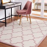 Safavieh Vloerkleed Everly Wol Klassiek Rechthoekig Ivoorkleurig Symmetrisch patroon 122 x 183 cm