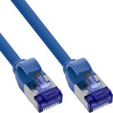InLine® Patchkabel Slim, Cat.6A, S/FTP, TPE (LSZH) flexibel, PoE, koper (CU), LAN, Ethernet, netwerkkabel, RJ45 Gigabit, blauw, 7,5 m, 74907B