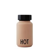 Drinking Design Letters HOT & COOL, Klein (Camel) - Dubbelwandige stofzuiger, BPA-vrij, roestvrij staal, Scandinavisch design, ideaal voor onderweg, 330 ml