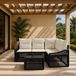 Maison Exclusive - Salon de jardin, 5 pièces, 4 places, en résine tressée noire