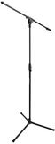 Amazon Basics Microfoonstandaard met driepoot zwenkarm, tot 218 cm, kantelbaar en verstelbaar, ultralicht staal, vervoerbaar, compatibel met adapter van 95 tot 160 mm, zwart