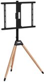 Gembird TV-standaard driepoot 32-75 inch kantelbaar en draaibaar zwart/hout
