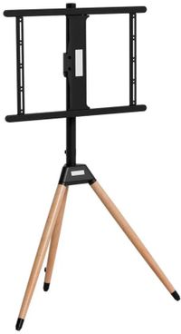 Gembird TV-standaard driepoot 32-75 inch kantelbaar en draaibaar zwart/hout