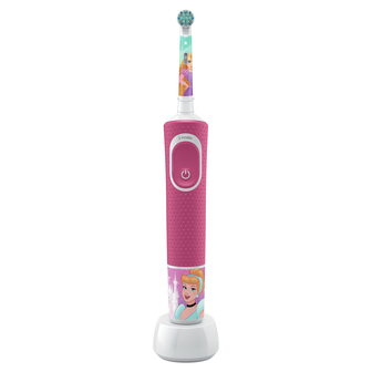 Oral-B Kids Elektrische Tandenborstel Powered By Braun - Roterende-oscillerende tandenborstel voor Kinderen - 2 Poetsmodi - Blauw/Rood