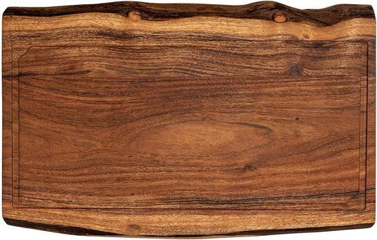 Forged Essentials Snijplank 55cm Acaciahout - Rechthoekig - Met Sapgeul