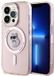 Karl Lagerfeld Serie - iPhone 14 Pro Max Hoes - Luksueus Ontwerp - Compatibel met MagSafe - Roze