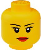 LEGO Opbergbox Iconic Hoofd Girl 24 cm, Geel