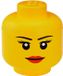 LEGO Opbergbox Iconic Hoofd Girl 24 cm, Geel