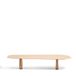 Kave Home Salontafel Pirita Travertin en licht eiken 147 x 65cm - Beige