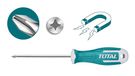 TOTAL - Schroevendraaier met kruiskop 5 mm - PH1 x 100 mm - Ergonomische handgreep van twee materialen - Staal