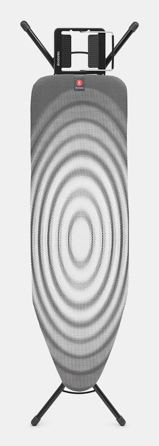 Brabantia Strijkplank B - 124 x 38 cm - Titan Oval - Met Strijkijzerhouder