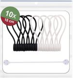 Quadrios 25CA577 Magnetische kabelbinder Zwart, Wit 10 stuk(s)