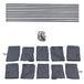 BREMER SITZBEZÜGE Gordijnen, zonwering, compatibel met VW T3 Transporter Multivan Caravelle 1979-1992, grijs, campingaccessoires, campergordijnen, gordijnset 705