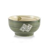 Lachineuse Grote Japanse Kom Groene Tint ø 16,5 cm 1000 ml Zen Nippon Style Rijstkom, Ontbijt & Soep Deco uit Japan Cadeau Japans Servies