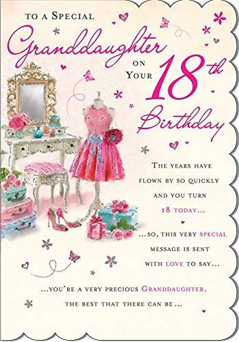 Milestone Age Birthday Card Age 18 Grandchild - 9 x 6 inch - Regal Publishing