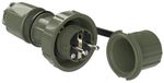 PC Electric 20051-u Stekker met randaarde ABS, PC 250 V Brons-groen (mat) IP66, IP68