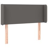 VidaXL Hoofdbord met randen 147x16x78/88 cm kunstleer grijs