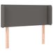 VidaXL Hoofdbord met randen 147x16x78/88 cm kunstleer grijs