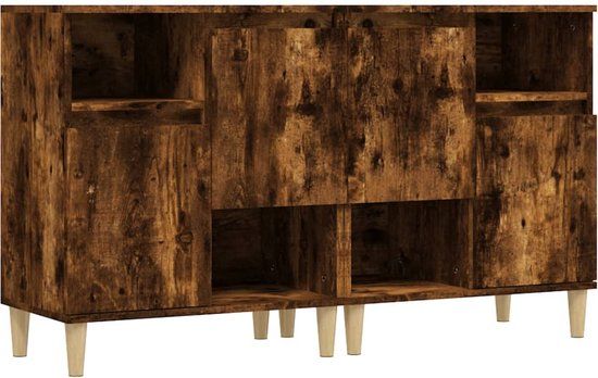 vidaXL Dressoir 60x35x70 cm Bewerkt Hout Gerookt Eikenkleurig