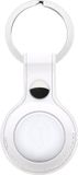 Hoco Premium Lederen Hanger voor Apple Airtag - Sleutelhanger - Hoesje - Wit