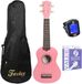 Fazley Sopranino Ukulele Starterset - incl. tas, tuner, riem - Rose K21P-W