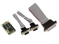 KALEA-INFORMATIQUE MiniPCIe-kaart 1 LPT DB25 parallelle poort + 2 DB9 RS232 COM-poorten mPCIe Full Size formaat met WCH CH384L Chipset