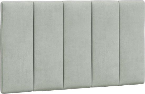 vidaXL Hoofdbordkussen "Hanko" 90 cm velvet lichtgrijs