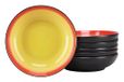 CreaTable, 24921, serie Hot Red, 6-delige serviesset voor 6 personen, soepbordenset van aardewerk, vaatwasser- en magnetronbestendig, kwaliteitsproductie