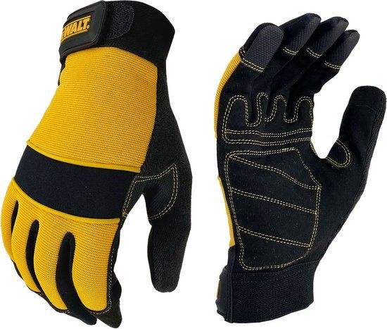 DeWALT DPG21 Syntetische werkhandschoenen - HEAVYWEIGHT SYNTHETIC - PADDED PALM - Maat L - Geel/Zwart
