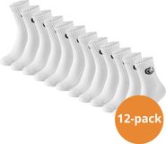 Vinnie-G Sportsokken Wit - 12 paar Witte Crew Sokken - Unisex - Maat 39/42