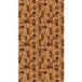 Creative, Rideau Imprimé Mosaïque De Carrés Couleur Bois Foncé 140x245 Cm, 1 Pièce
