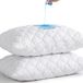 UNILIBRA Waterdichte kussensloop, gewatteerd, kingsize bed, set van 2, kussensloop met ritssluiting, geruisloos, ademend, wit, 53,3 x 91,4 cm