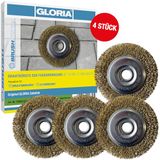 Gloria Stalen draad-voegenborstel, set van 4
