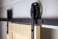 Schuifdeursysteem mit Schienen und großen Rädern 200 cm