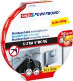 tesa® Powerbond Ultra strong ruban adhésif de montage double face, Blanc, 5mx19mm, 10 pièces