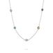Tamaris sieraden voor dames, halsketting van roestvrij staal met verschillende gekleurde zirkoniastenen, zomerlook om te combineren, waterdicht, Roestvrij staal, Geen edelsteen