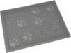 Codico Rechthoekige PVC Strooisel Mat - 30x40 cm - Grijs - Open Kattenbak - Pootmotief