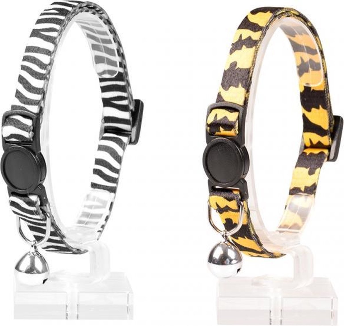 Duvo KATTENHALSBAND ZOO NYLON 20-30cm / 10mm gemengde kleuren per 2 stuks